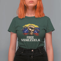 Free Venezuela Flag Chain Breaker T Shirt For Women Powerful Liberation for Liberation Supporters - Wonder Print Shop