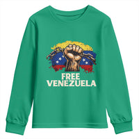 Free Venezuela Flag Chain Breaker Youth Sweatshirt Powerful Liberation for Liberation Supporters - Wonder Print Shop