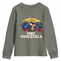 Free Venezuela Flag Chain Breaker Youth Sweatshirt Powerful Liberation for Liberation Supporters - Wonder Print Shop