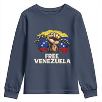 Free Venezuela Flag Chain Breaker Youth Sweatshirt Powerful Liberation for Liberation Supporters - Wonder Print Shop