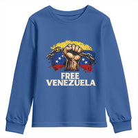 Free Venezuela Flag Chain Breaker Youth Sweatshirt Powerful Liberation for Liberation Supporters - Wonder Print Shop