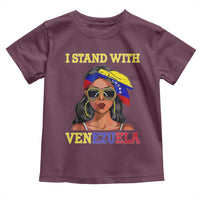 Stand With Venezuela Patriotic Toddler T Shirt Venezuelan Flag Empowering Afro Latina Messy Bun Bandana - Wonder Print Shop