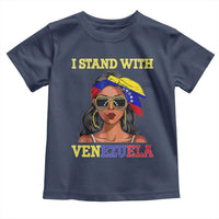 Stand With Venezuela Patriotic Toddler T Shirt Venezuelan Flag Empowering Afro Latina Messy Bun Bandana - Wonder Print Shop