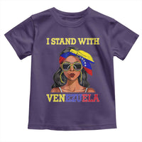 Stand With Venezuela Patriotic Toddler T Shirt Venezuelan Flag Empowering Afro Latina Messy Bun Bandana - Wonder Print Shop