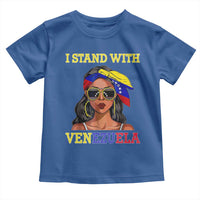 Stand With Venezuela Patriotic Toddler T Shirt Venezuelan Flag Empowering Afro Latina Messy Bun Bandana - Wonder Print Shop