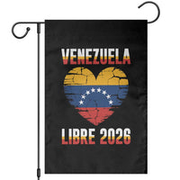 Venezuela Libre 2026 Garden Flag Venezuelan Flag Heart Freedom and National Pride - Wonder Print Shop