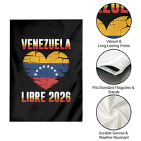 Venezuela Libre 2026 Garden Flag Venezuelan Flag Heart Freedom and National Pride - Wonder Print Shop