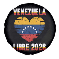 Venezuela Libre 2026 Spare Tire Cover Venezuelan Flag Heart Freedom and National Pride - Wonder Print Shop