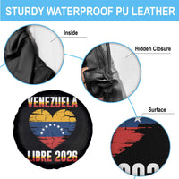 Venezuela Libre 2026 Spare Tire Cover Venezuelan Flag Heart Freedom and National Pride - Wonder Print Shop