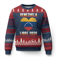 Venezuela Libre 2026 Ugly Christmas Sweater Venezuelan Flag Heart Freedom and National Pride - Wonder Print Shop