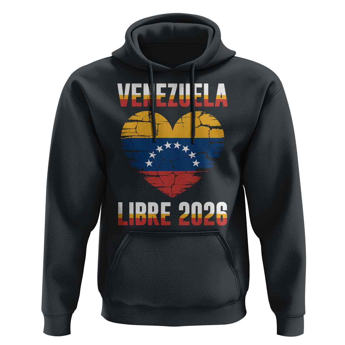 Venezuela Libre 2026 Hoodie Venezuelan Flag Heart Freedom and National Pride - Wonder Print Shop