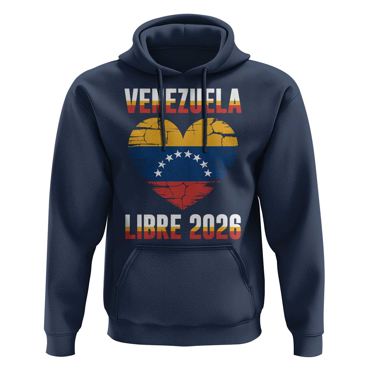 Venezuela Libre 2026 Hoodie Venezuelan Flag Heart Freedom and National Pride - Wonder Print Shop