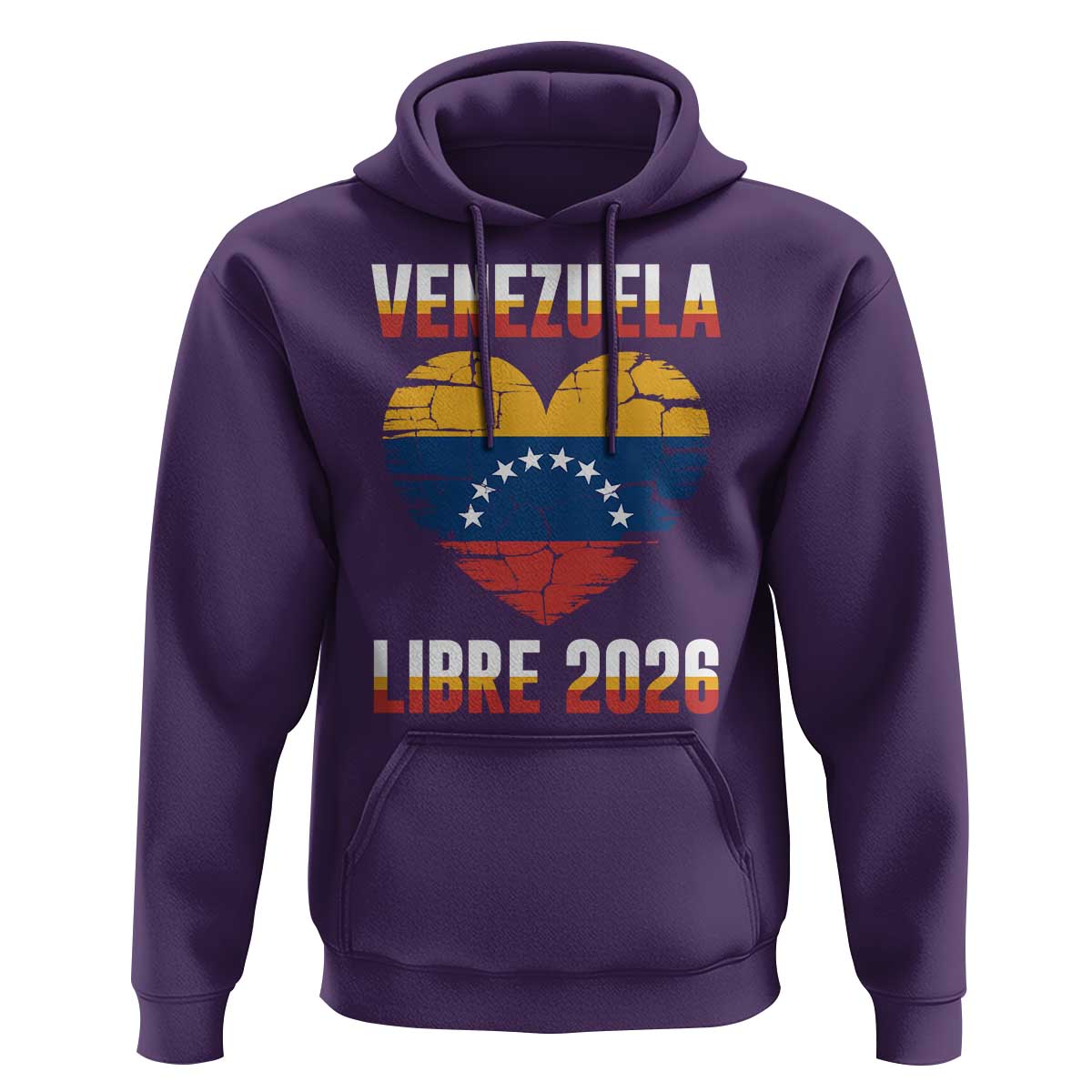 Venezuela Libre 2026 Hoodie Venezuelan Flag Heart Freedom and National Pride - Wonder Print Shop