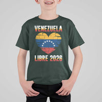 Venezuela Libre 2026 T Shirt For Kid Venezuelan Flag Heart Freedom and National Pride - Wonder Print Shop