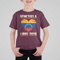 Venezuela Libre 2026 T Shirt For Kid Venezuelan Flag Heart Freedom and National Pride - Wonder Print Shop