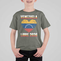 Venezuela Libre 2026 T Shirt For Kid Venezuelan Flag Heart Freedom and National Pride - Wonder Print Shop
