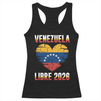Venezuela Libre 2026 Racerback Tank Top Venezuelan Flag Heart Freedom and National Pride - Wonder Print Shop