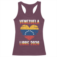 Venezuela Libre 2026 Racerback Tank Top Venezuelan Flag Heart Freedom and National Pride - Wonder Print Shop
