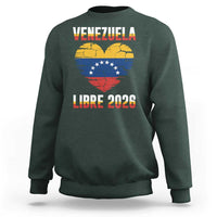 Venezuela Libre 2026 Sweatshirt Venezuelan Flag Heart Freedom and National Pride - Wonder Print Shop