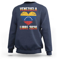 Venezuela Libre 2026 Sweatshirt Venezuelan Flag Heart Freedom and National Pride - Wonder Print Shop