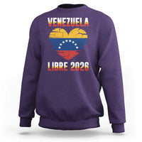 Venezuela Libre 2026 Sweatshirt Venezuelan Flag Heart Freedom and National Pride - Wonder Print Shop