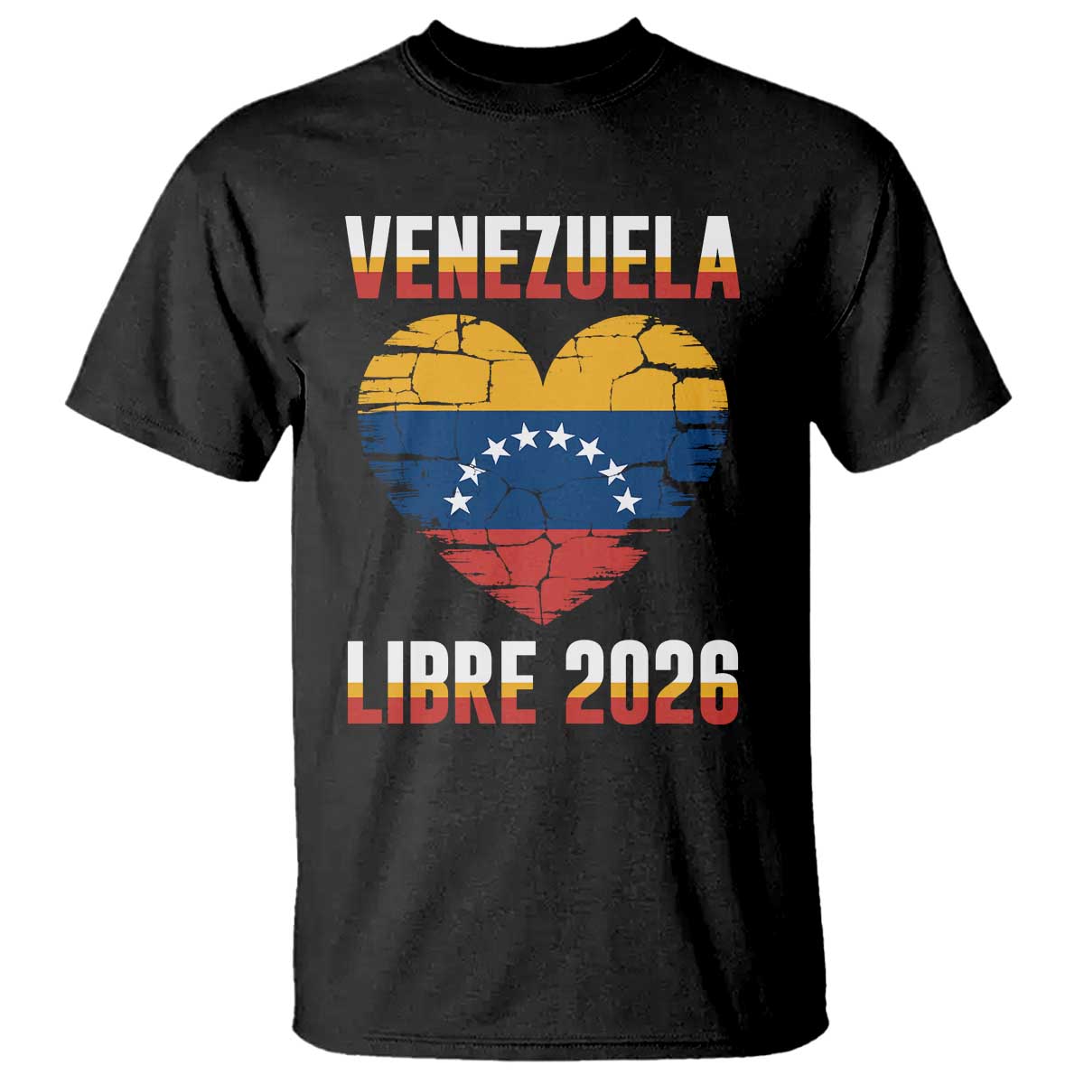 Venezuela Libre 2026 T Shirt Venezuelan Flag Heart Freedom and National Pride - Wonder Print Shop
