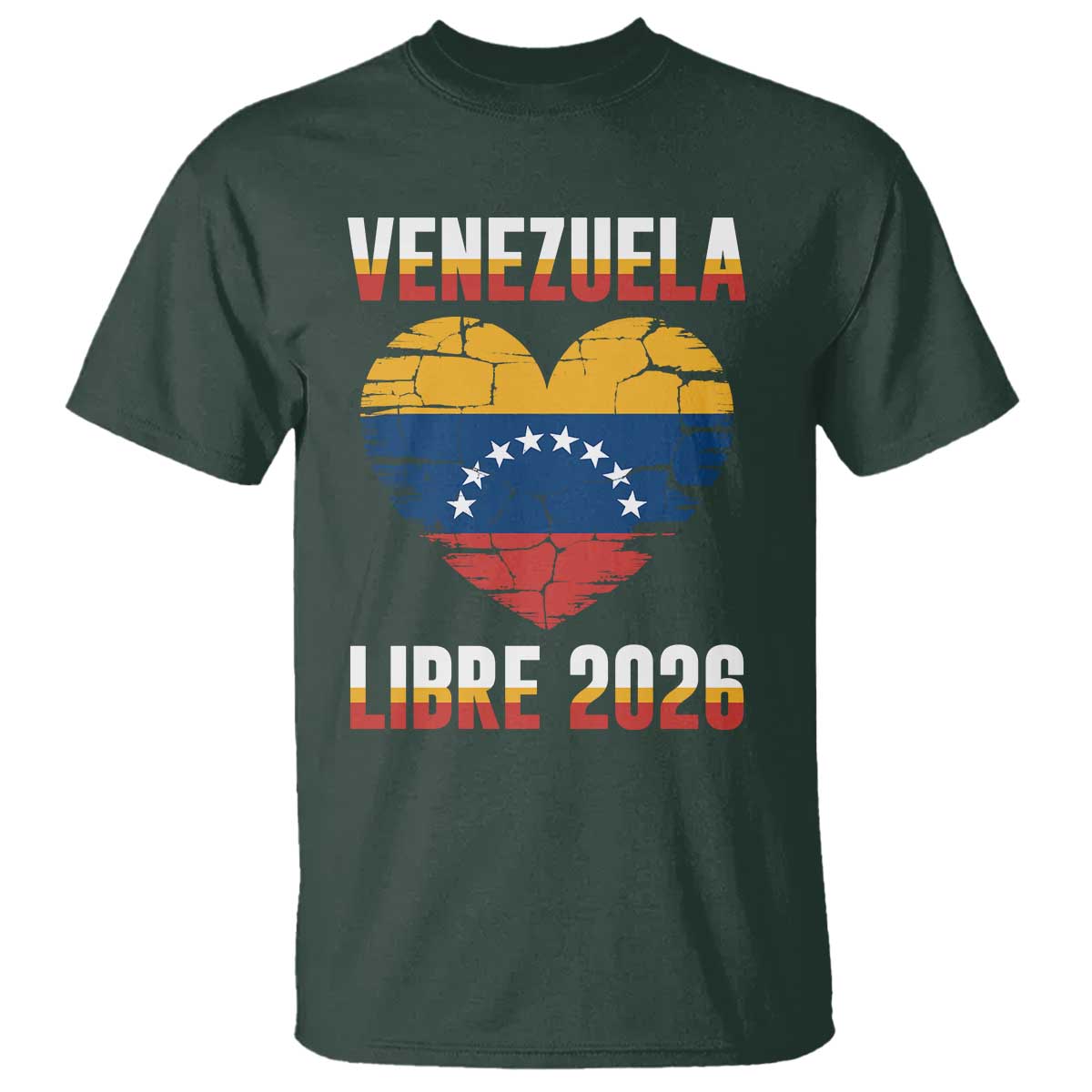 Venezuela Libre 2026 T Shirt Venezuelan Flag Heart Freedom and National Pride - Wonder Print Shop