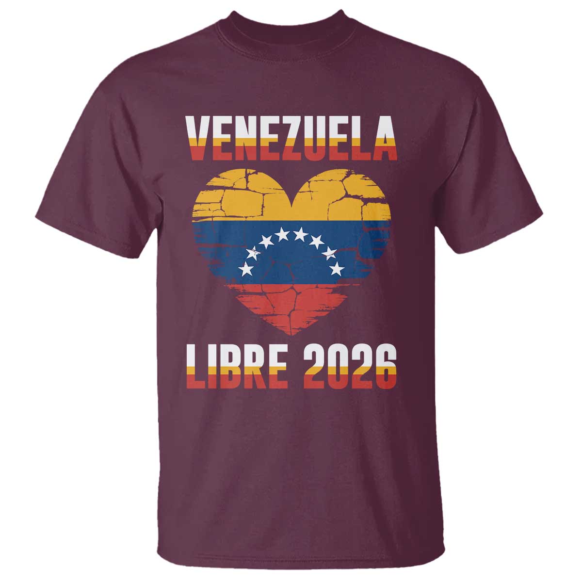 Venezuela Libre 2026 T Shirt Venezuelan Flag Heart Freedom and National Pride - Wonder Print Shop