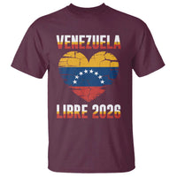 Venezuela Libre 2026 T Shirt Venezuelan Flag Heart Freedom and National Pride - Wonder Print Shop