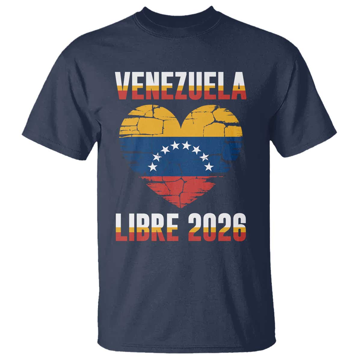 Venezuela Libre 2026 T Shirt Venezuelan Flag Heart Freedom and National Pride - Wonder Print Shop