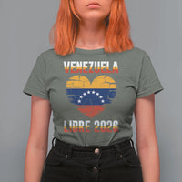Venezuela Libre 2026 T Shirt For Women Venezuelan Flag Heart Freedom and National Pride - Wonder Print Shop