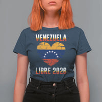 Venezuela Libre 2026 T Shirt For Women Venezuelan Flag Heart Freedom and National Pride - Wonder Print Shop