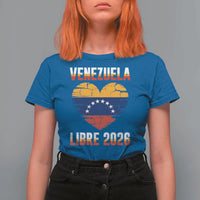 Venezuela Libre 2026 T Shirt For Women Venezuelan Flag Heart Freedom and National Pride - Wonder Print Shop