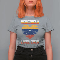 Venezuela Libre 2026 T Shirt For Women Venezuelan Flag Heart Freedom and National Pride - Wonder Print Shop
