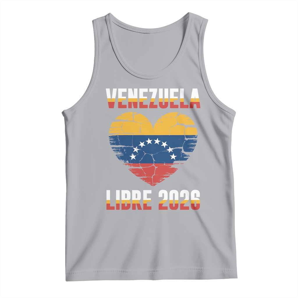 Venezuela Libre 2026 Tank Top Venezuelan Flag Heart Freedom and National Pride - Wonder Print Shop