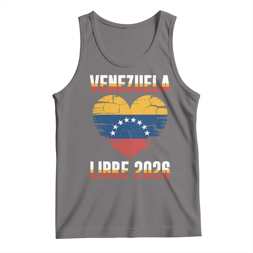 Venezuela Libre 2026 Tank Top Venezuelan Flag Heart Freedom and National Pride - Wonder Print Shop