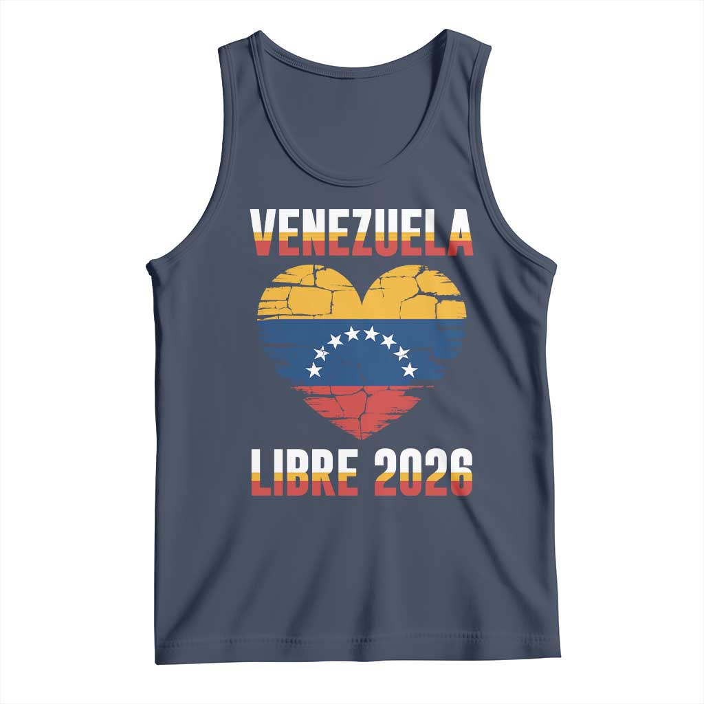 Venezuela Libre 2026 Tank Top Venezuelan Flag Heart Freedom and National Pride - Wonder Print Shop