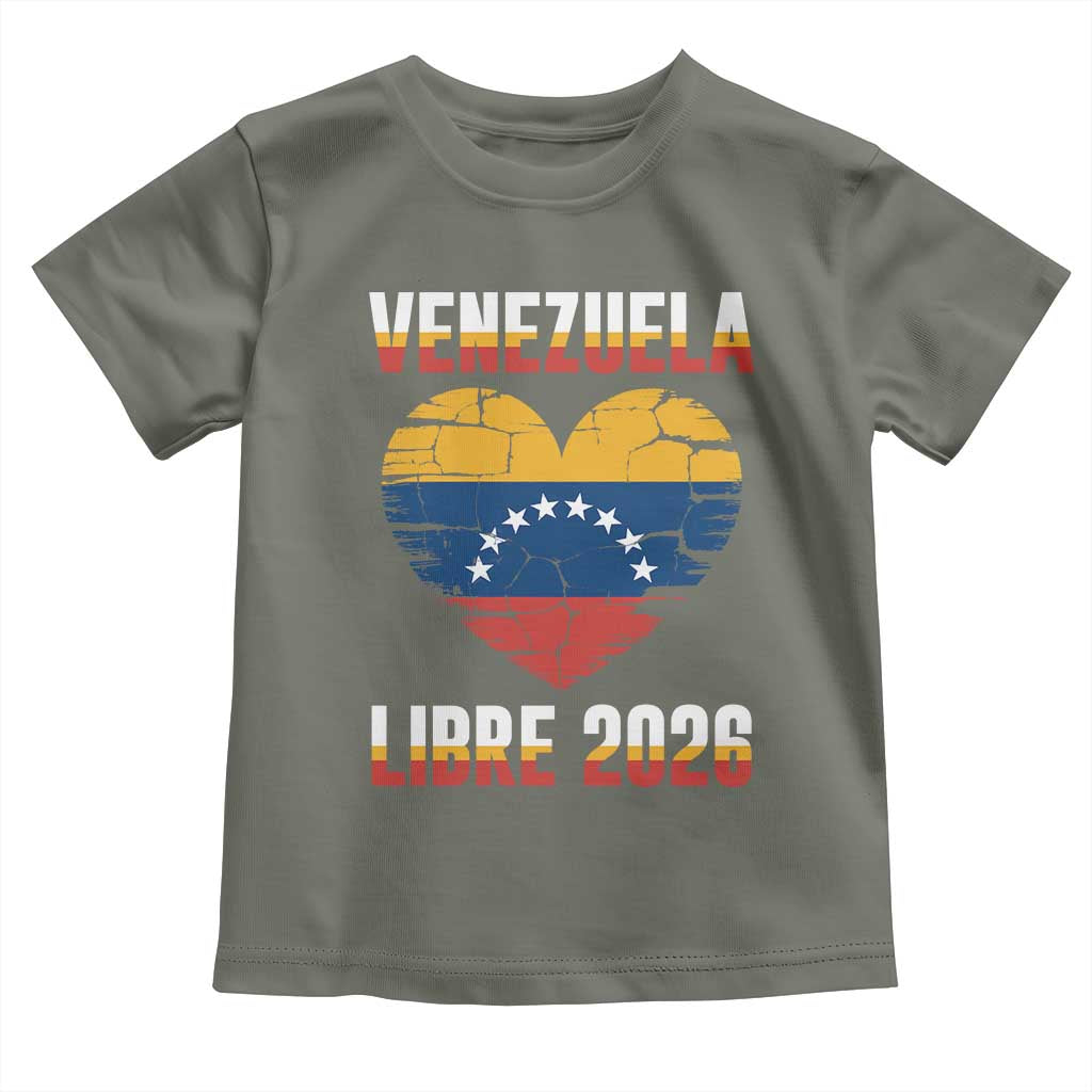 Venezuela Libre 2026 Toddler T Shirt Venezuelan Flag Heart Freedom and National Pride - Wonder Print Shop