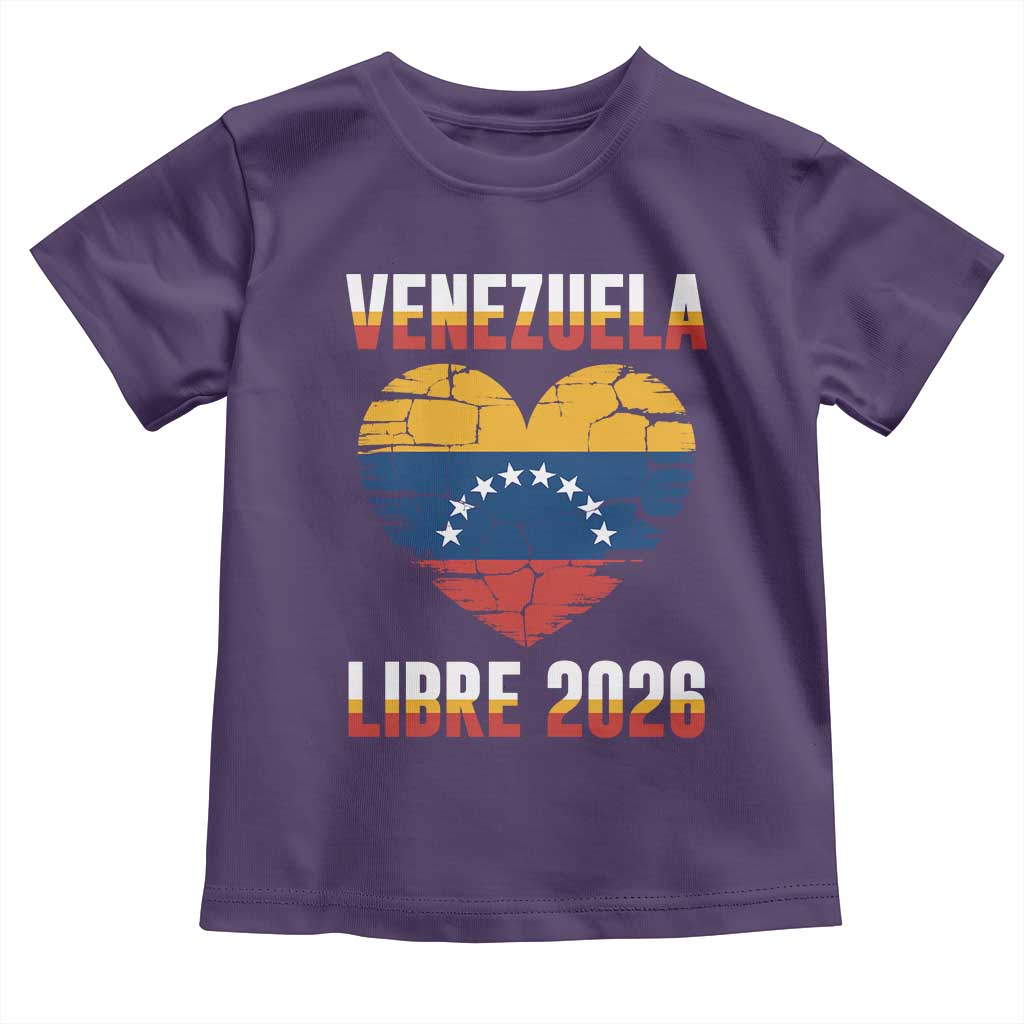 Venezuela Libre 2026 Toddler T Shirt Venezuelan Flag Heart Freedom and National Pride - Wonder Print Shop
