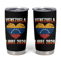 Venezuela Libre 2026 Tumbler Cup Venezuelan Flag Heart Freedom and National Pride - Wonder Print Shop