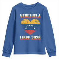 Venezuela Libre 2026 Youth Sweatshirt Venezuelan Flag Heart Freedom and National Pride - Wonder Print Shop