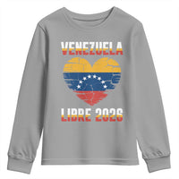 Venezuela Libre 2026 Youth Sweatshirt Venezuelan Flag Heart Freedom and National Pride - Wonder Print Shop