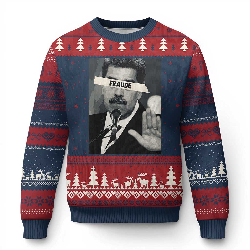Sarcastic Maduro Fraude Ugly Christmas Sweater Corruption Venezuela Political Satire - Wonder Print Shop