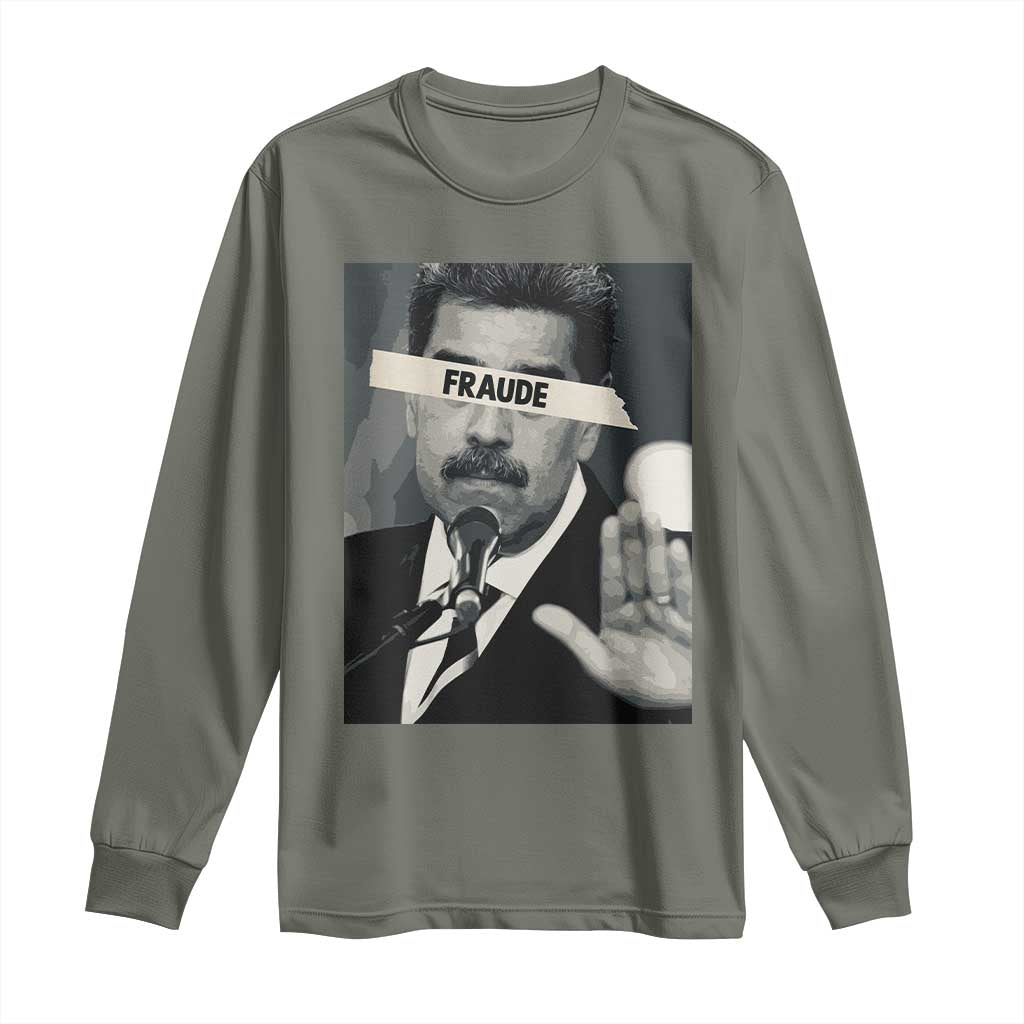 Sarcastic Maduro Fraude Long Sleeve Shirt Corruption Venezuela Political Satire - undefined