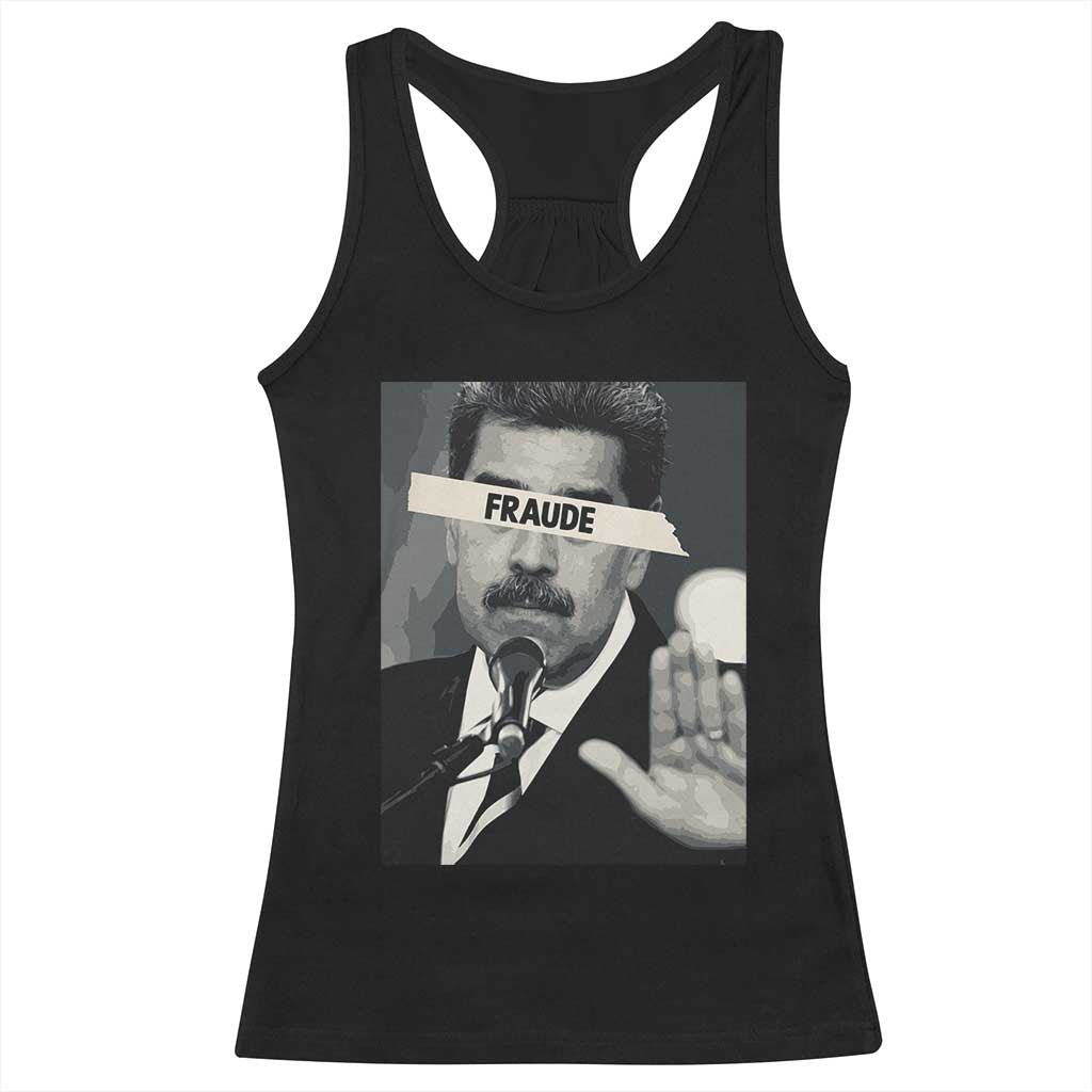 Sarcastic Maduro Fraude Racerback Tank Top Corruption Venezuela Political Satire - Wonder Print Shop