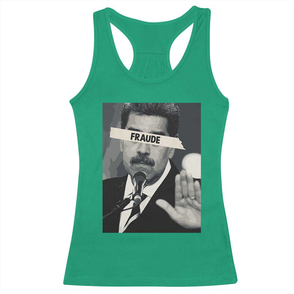 Sarcastic Maduro Fraude Racerback Tank Top Corruption Venezuela Political Satire - Wonder Print Shop