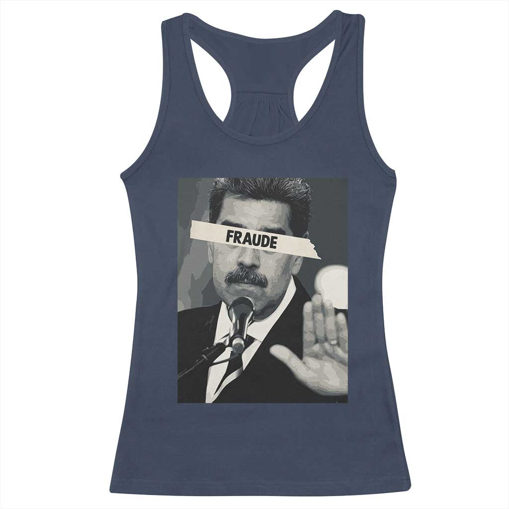 Sarcastic Maduro Fraude Racerback Tank Top Corruption Venezuela Political Satire - Wonder Print Shop