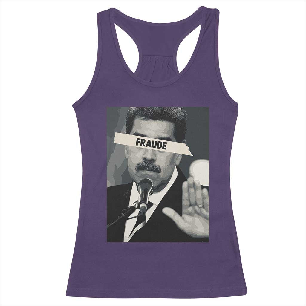 Sarcastic Maduro Fraude Racerback Tank Top Corruption Venezuela Political Satire - Wonder Print Shop