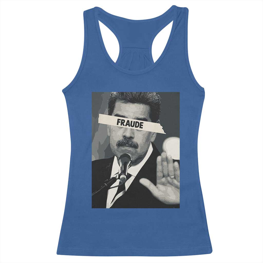 Sarcastic Maduro Fraude Racerback Tank Top Corruption Venezuela Political Satire - Wonder Print Shop