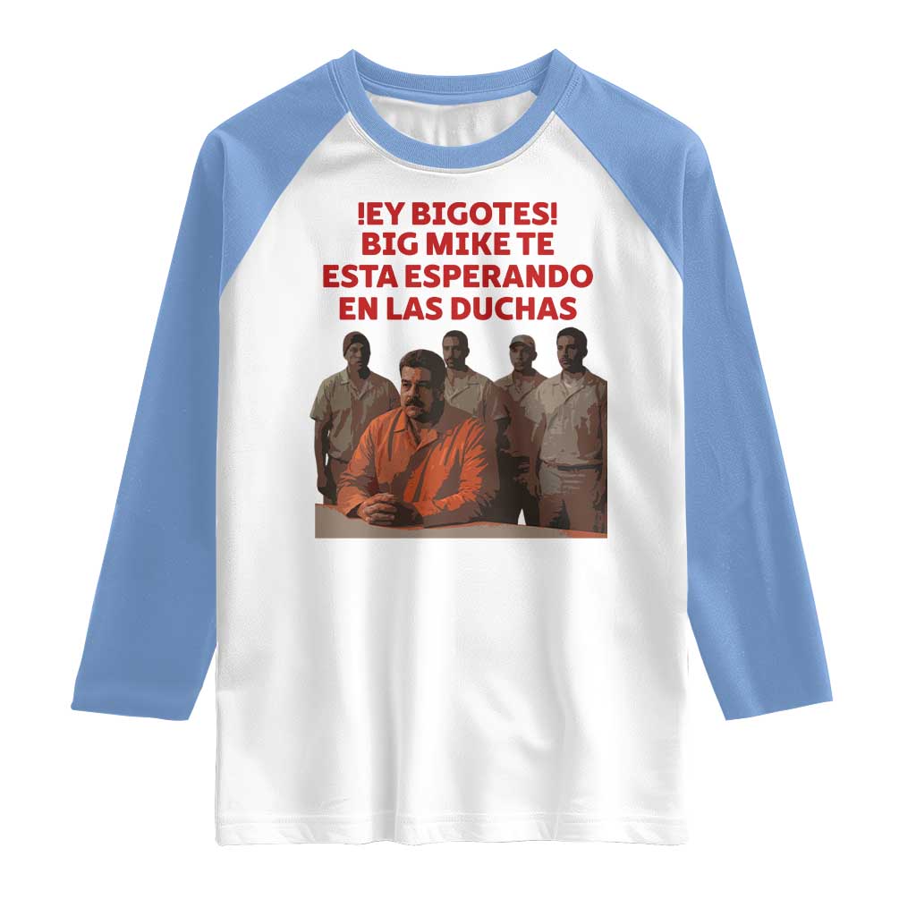 Maduro in Prison Meme Satire Raglan Shirt Spanish Political Politcal Sarcasm - Wonder Print Shop
